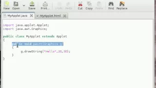 Java Applet Tutorial Hello World