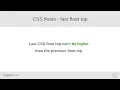 CSS floats - layout rules