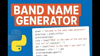 Create a Fun Band Name Generator in Python Beginner Python Project Day 1