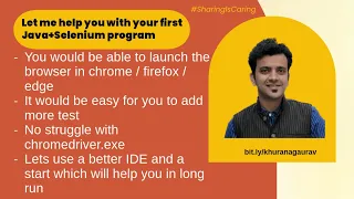 Part 12 Your First Program Java Selenium IntelliJ Maven TestNG ADO series