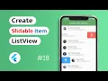 How to create Slidable Item ListView in Flutter App Android IOS