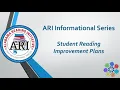ARI Informational Series Student Reading Improvement Plans