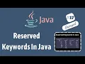Reserved keywords in Java Java Keywords with examples Java 50 keywords