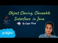 Java Object Cloning Cloneable Interface Java Course in Tamil Logic First Tamil