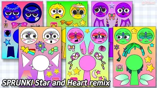 스프런키 별과 하트 - 스타앤하트 리믹스 모드 스티커 꾸미기 Sprunki Star and Heart Remix Sticker Book