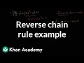 Reverse chain rule example