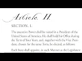 Article II Sections 1-4 US Constitution