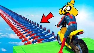 CARRERA de SPIDER-MAN 999% IMPOSIBLE NO CAER 😂🚗 MIKECRACK en GTA 5 Online #27