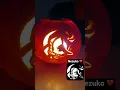 Nezuko art pumpkin carving wait to the end
