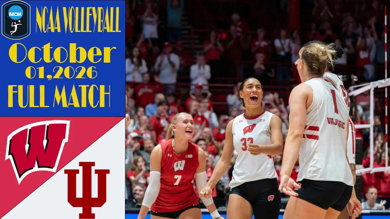 Wisconsin vs. Indiana | FULL MATCH | October 01,2026 | Women's NCAA Volleyball 2026