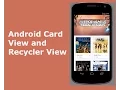 Android Card View and Recycler View