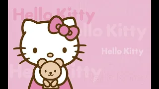 10 Hours of Pink Hello Kitty Background Backdrop Wallpaper Screensaver 4K