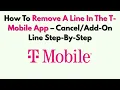 How To Remove A Line In The T-Mobile App -On Line Step-By-Step