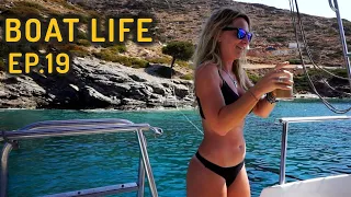 BOAT LIFE: Sailing the Cyclades in our Beneteau [Ep.19] Greek island of Kythnos – Sailing SV CUBA