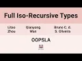 OOPSLA24 Full Iso-recursive Types