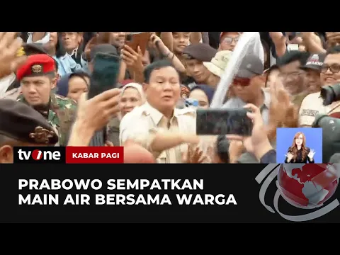 Prabowo Tinjau Bantuan Air Bersih di Sukabumi