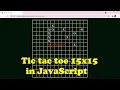 Tic tac toe 15x15 in JavaScript