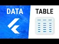 Flutter DataTable Widget