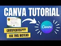 How to Make a Certificate of Appreciation or Recognition Using Canva 2023