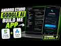 Build Android App with Google AI Studio Android Studio Full Tutorial