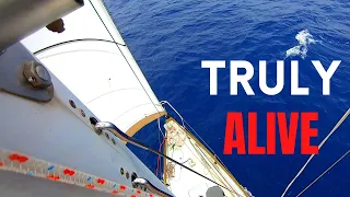 BOOM FALLS OFF & Having To Climb Our Mast At Sea 800 Miles Offshore, Bermuda To Bahamas Pt 3 Ep 99