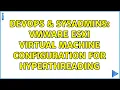 DevOps SysAdmins VMware ESXi Virtual Machine configuration for hyperthreading 2 Solutions