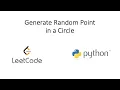 Leetcode - Generate Random Point in a Circle Python