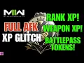 BEST AFK XP GLITCHES WORKING RIGHT NOW MAX TOKENS GLITCH RANK MW2 GLITCHES