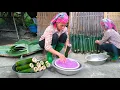 Download Lagu Single mother makes sticky rice in bamboo tubes the traditional way