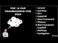 Top 10 PHP Frameworks for 2024