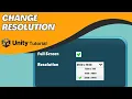 Master Unity Resolution Settings How to change resolution with a DropDown