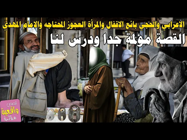 قصة الاعرابي والحجي بائع الاقفال والمرأة العجوز المحتاجه والامام المهدي