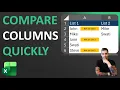 Excel Tips - Quickest Way to Compare Columns No Formulas or VBA