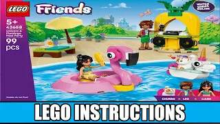LEGO Instructions - Friends - 42658 - Unicorn & Flamingo Pool Party - Summer