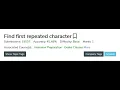 Geeksforgeeks Find first repeated character Leet code C Programming