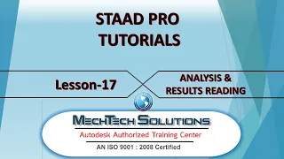 Staad Pro Tutorials Lesson 17 ANALYSIS RESULTS READING USING POSTPROCESSING MODE