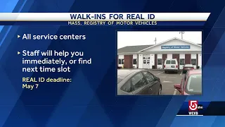 Massachusetts RMV offers walk-in appointments statewide
