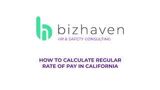 How To Calculate Regular Rate Of Pay In California