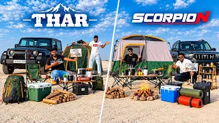 Thar vs Scorpio N Camping Challenge In Dream Location🏕️ | कौन निकला असली बादशाह ?