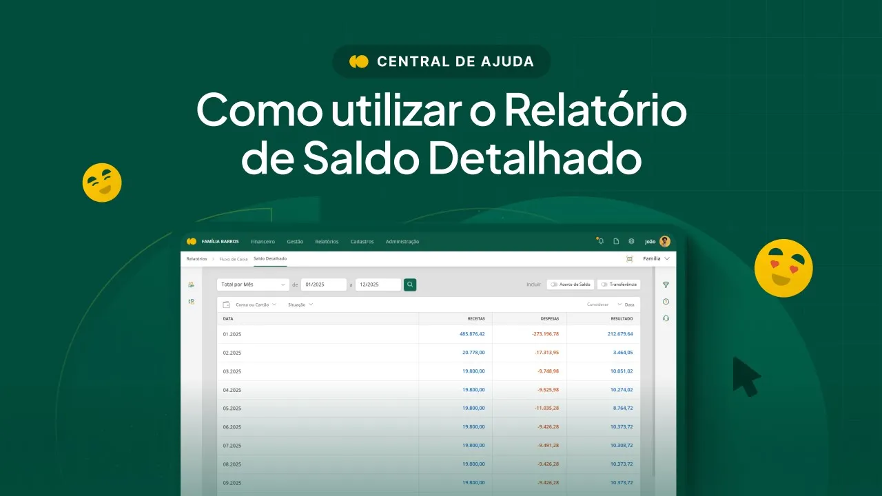 Como utilizar o relatório de saldo detalhado