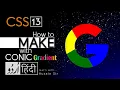 Google logo with conic-gradient in CSS tutorial in hindi - urdu