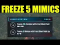 How to freeze 5 mimics with frost blast field upgrade MWZ Frost bite mission guide