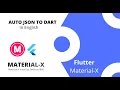 Flutter Tutorial Material-X Auto Json to Dart using rest api in English