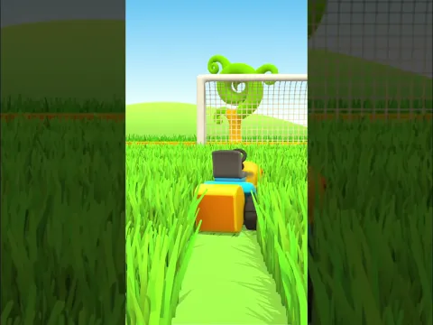Cortando grama no campo de futebol com Léo, o caminhão #desenhoanimado #desenho #animação #infantil