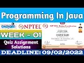 NPTEL PROGRAMMING IN JAVA WEEK 1 ASSIGNMENT ANSWERS 2022