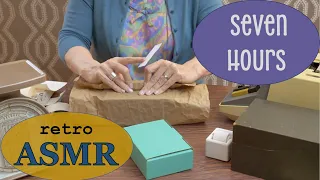 ASMR 7 Hours of Vintage Post Office Role Play Paper Stamping Wrapping Weighing Soft Spoken
