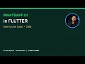 WhatsApp Clone UI in Flutter Beginner Friendly Full Code 2026
