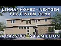 Lennar Homes - 4242 sqft Nextgen Platinum Peak at Russell Ranch in Folsom CA 1 4 Million