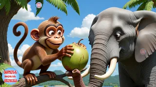 बंदर नारियल चोर | बंदर की कहानी Bandar Nariyal Chor ki Kahani Monkey Steal Coconut Hindi Moral Story
