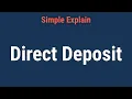 Direct Deposit What It Is How It Works Benefits Risks